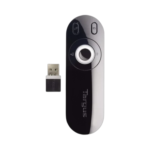 Targus Laser Presentation Remote AMP13EU — Télécommande de présentation 2,4 GHz avec pointeur laser et KeyLock Targus Laser Presentation Remote AMP13EU — Télécommande de présentation 2,4 GHz avec pointeur laser et KeyLock — vue de face — YouShop DZ