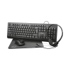 Trust Primo Kit télétravail 4-en-1 : clavier AZERTY, souris sans fil, casque micro, tapis (24387) Trust Primo Kit télétravail 4-en-1 : clavier AZERTY, souris sans fil, casque micro, tapis (24387) — vue de face — YouShop DZ