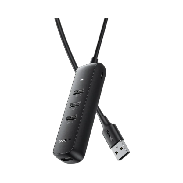UGREEN Hub USB 3.0 4 ports USB-A 5 Gbps câble 25 cm noir (10915 / CM416) UGREEN Hub USB 3.0 4 ports USB-A 5 Gbps câble 25 cm noir (10915 / CM416) — vue complémentaire — YouShop DZ