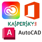 logiciel adobe autocad office et kaspersky
